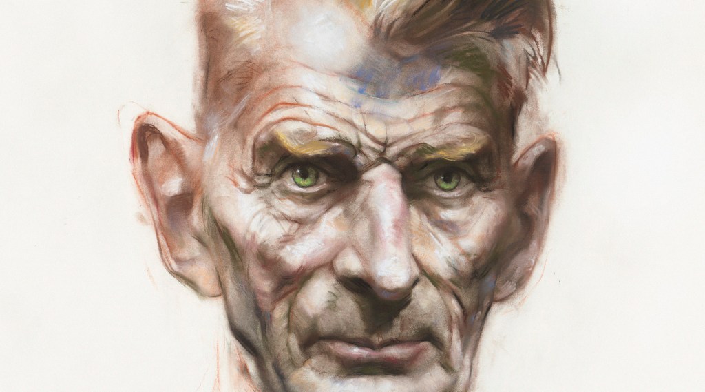 Samuel Beckett, pastel on paper