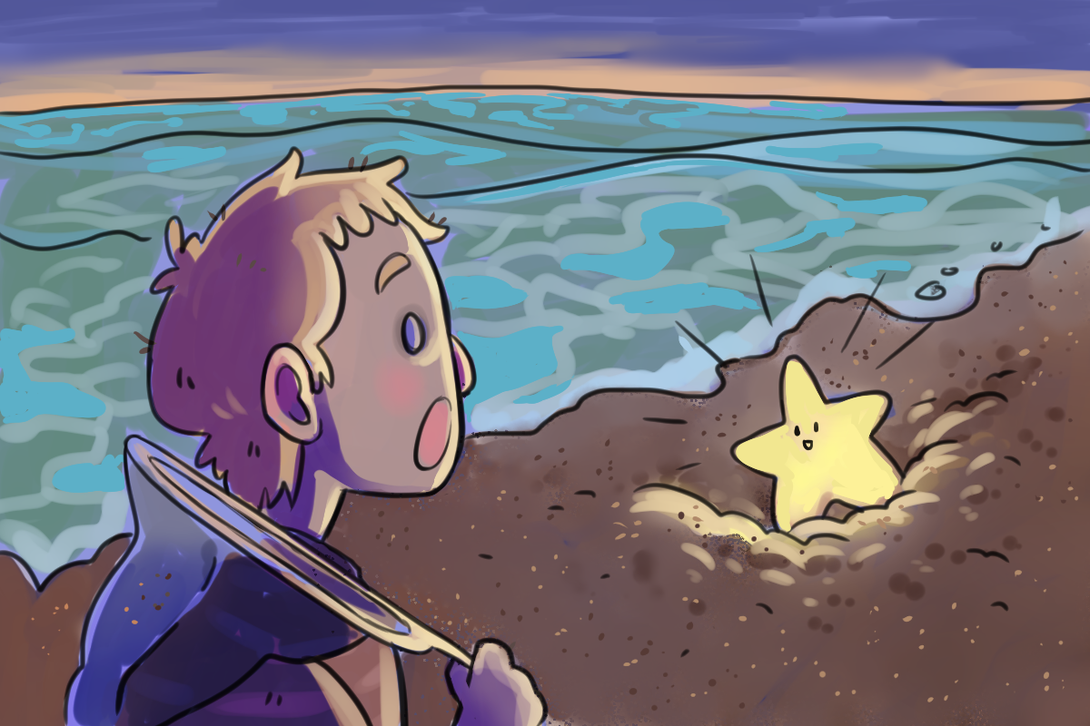 Boy discovers a star friend full size