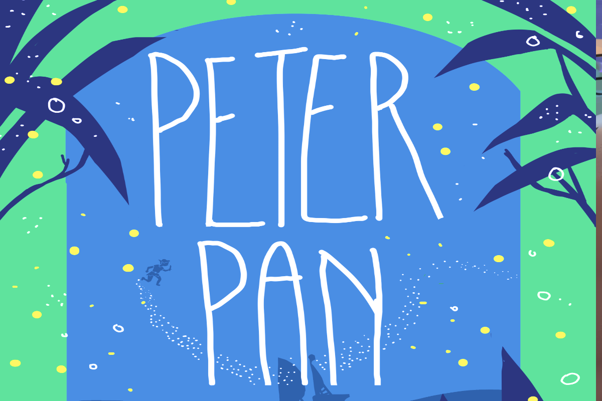 Close up of peter pan cover design
