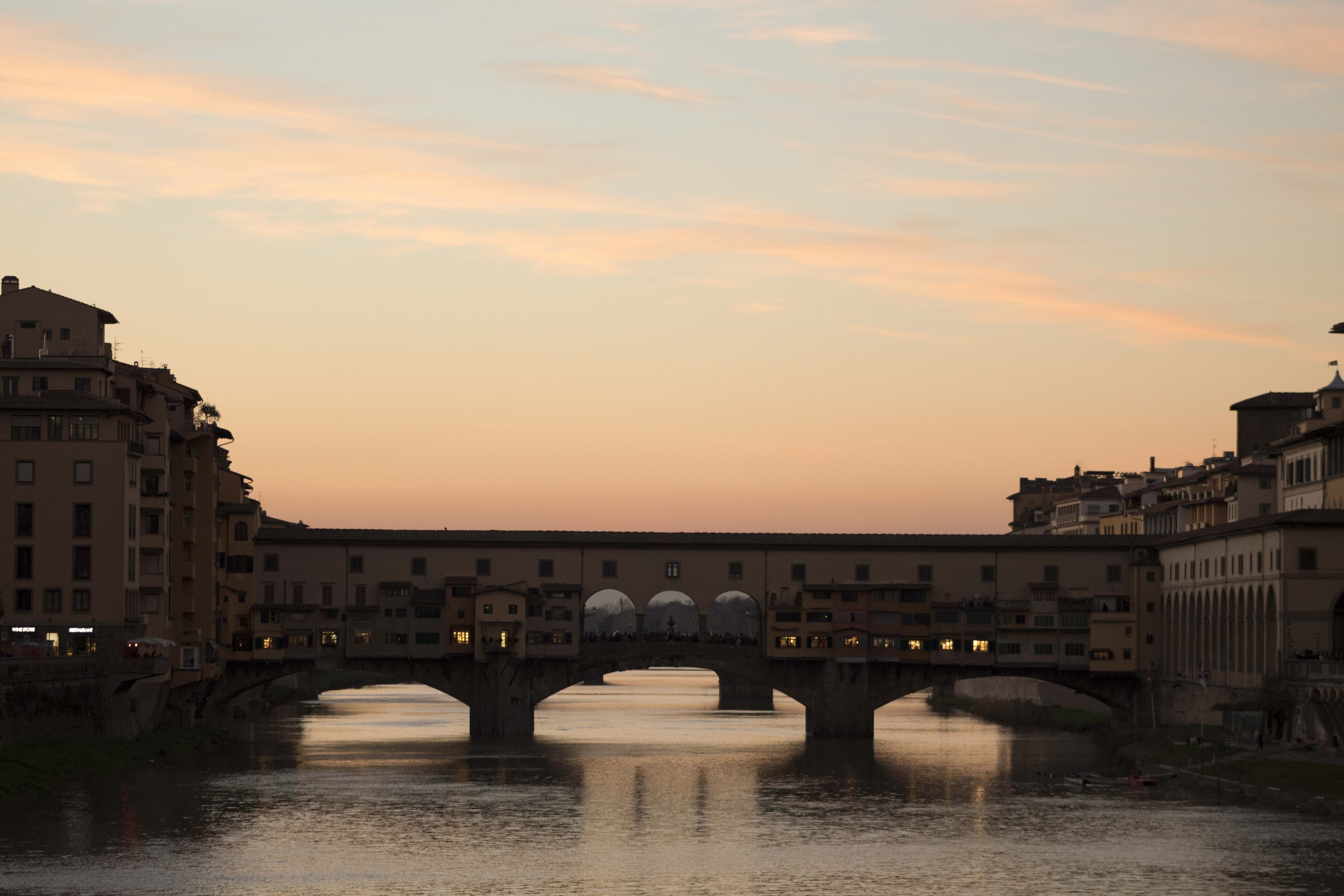 Ponte Vecchio During Sunset