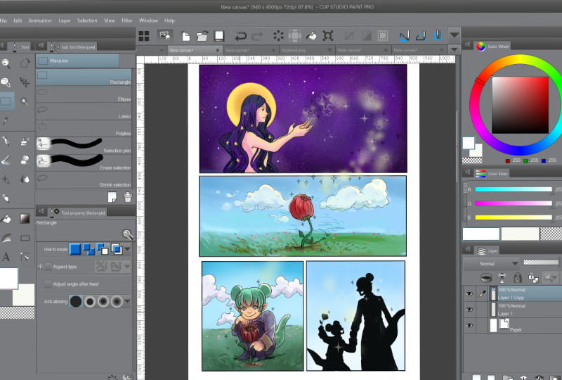screenshot of clip studio paint