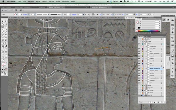 Process of vectorizing wall