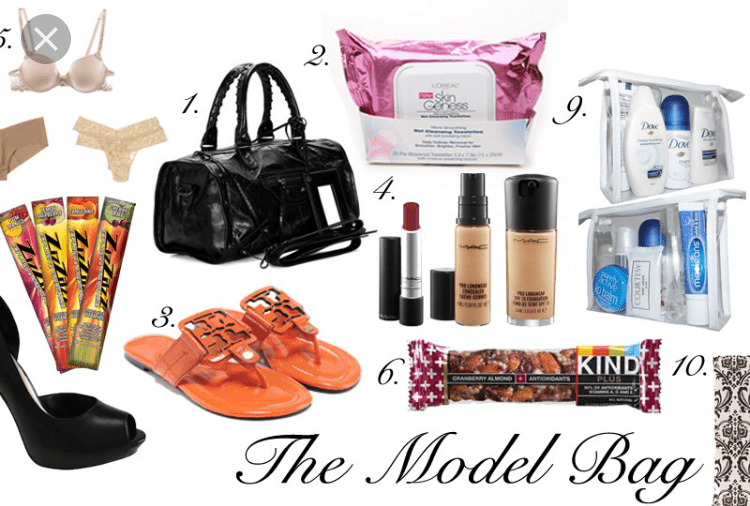 Models bag essentials