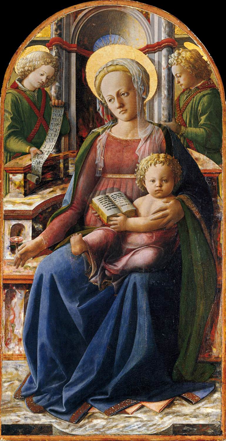 Lippi, Madonna and Child Enthroned with Two Angels, 1437