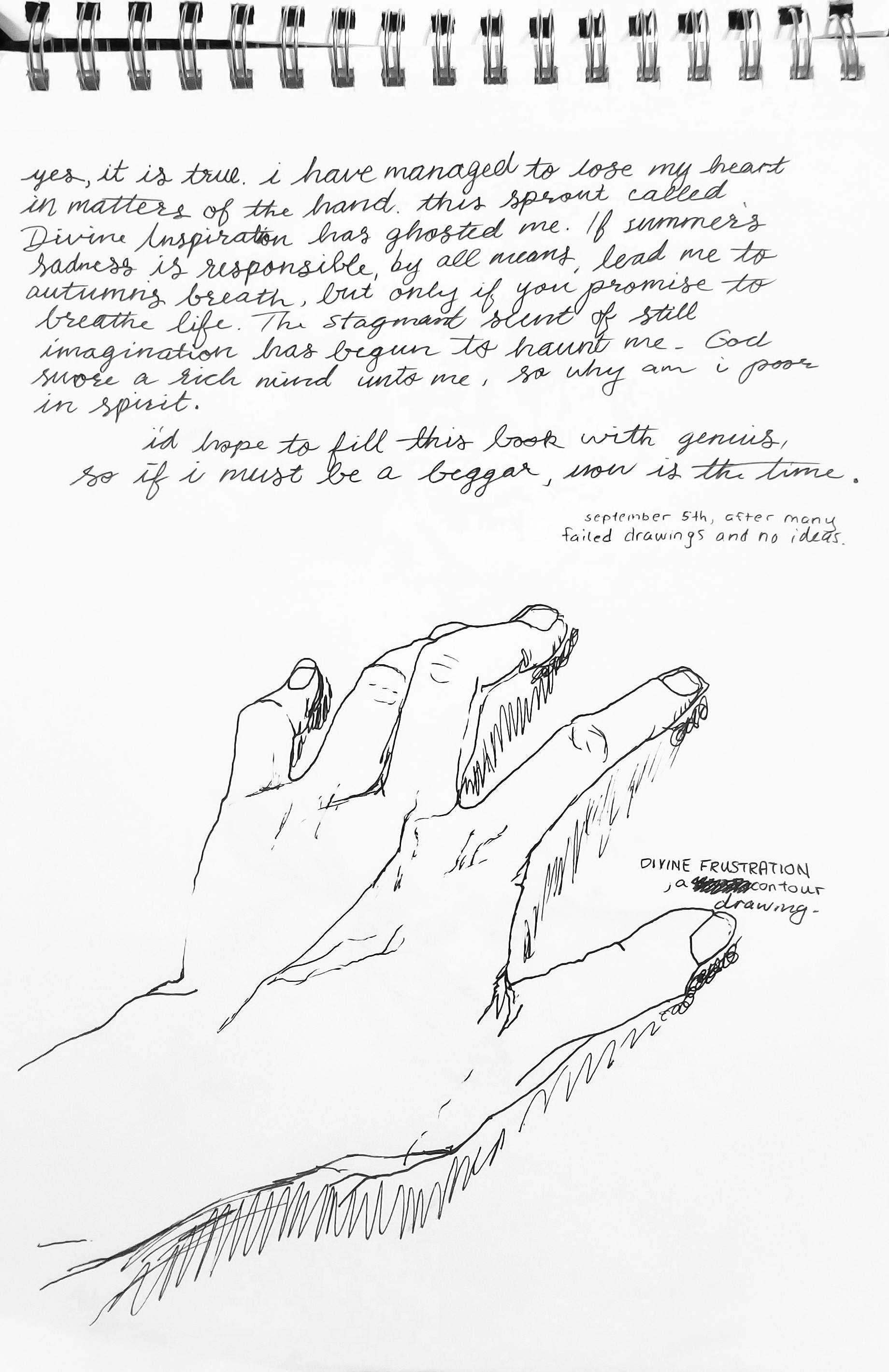 poem and hand