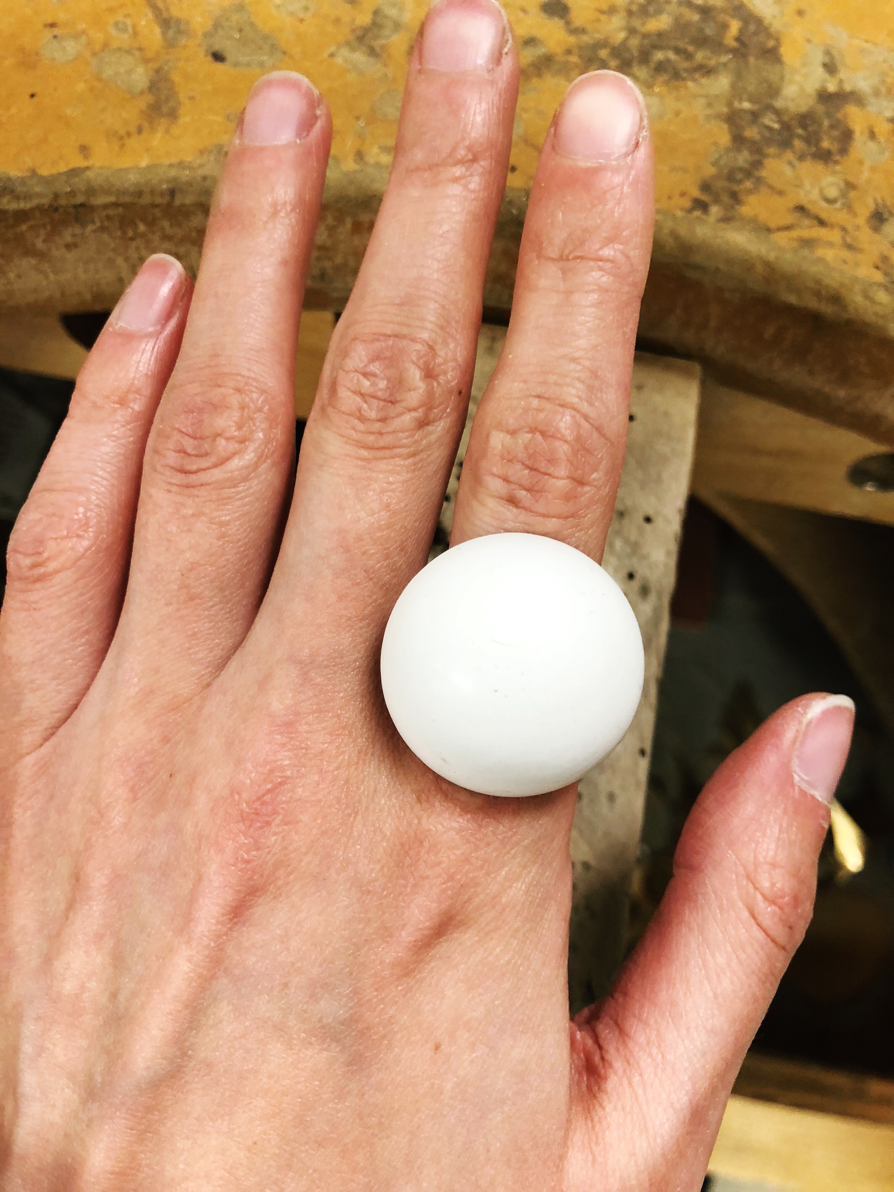 Sibio, Plaster Ring on Hand