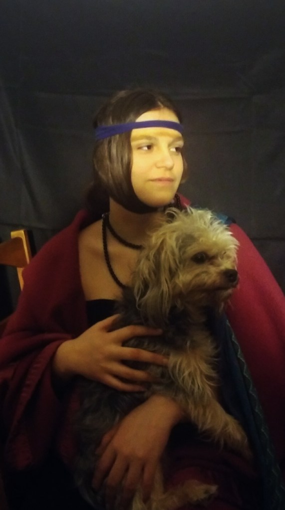 Grace with the dog