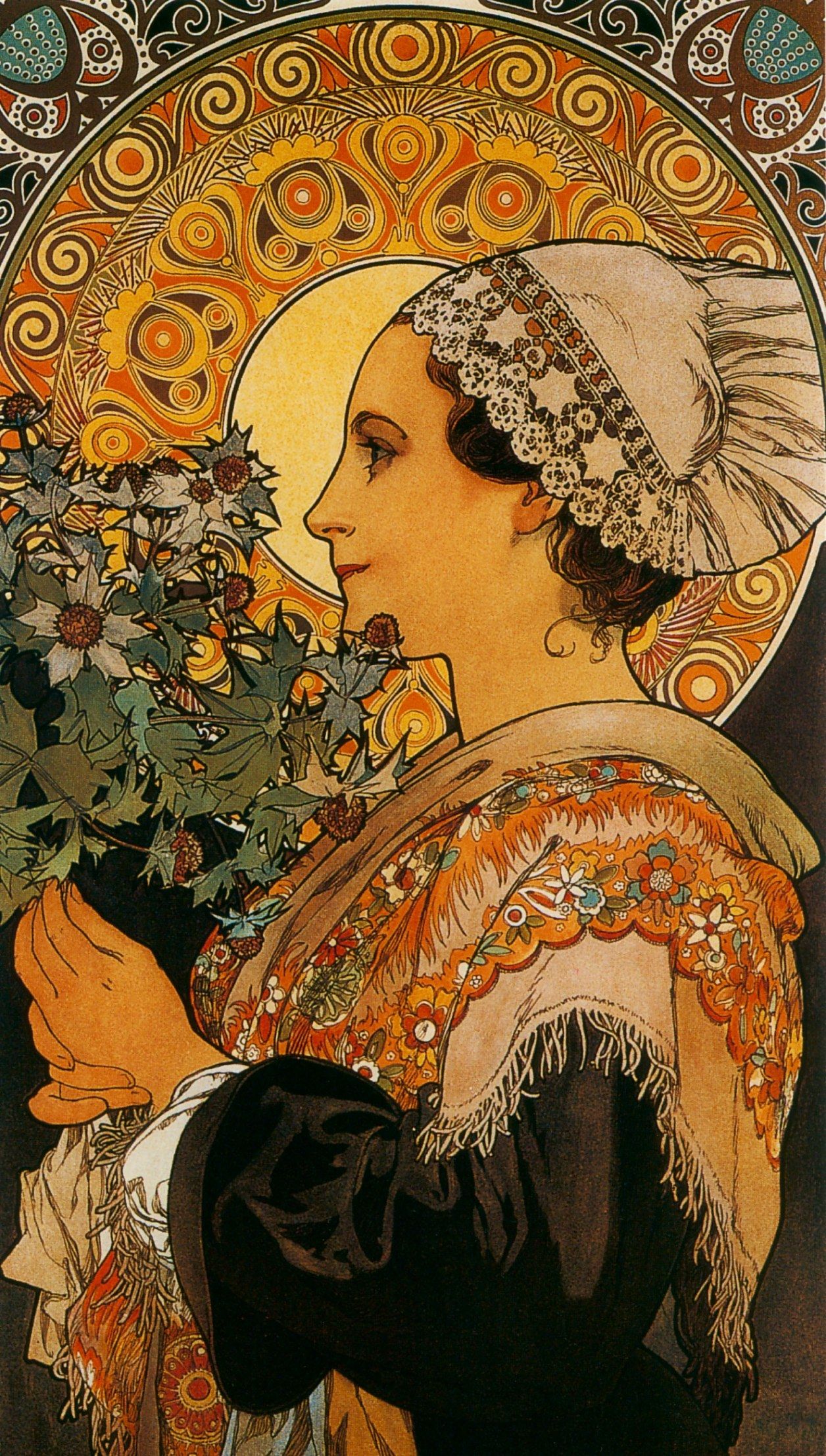 Alphonse Mucha, Thistle From The Sands