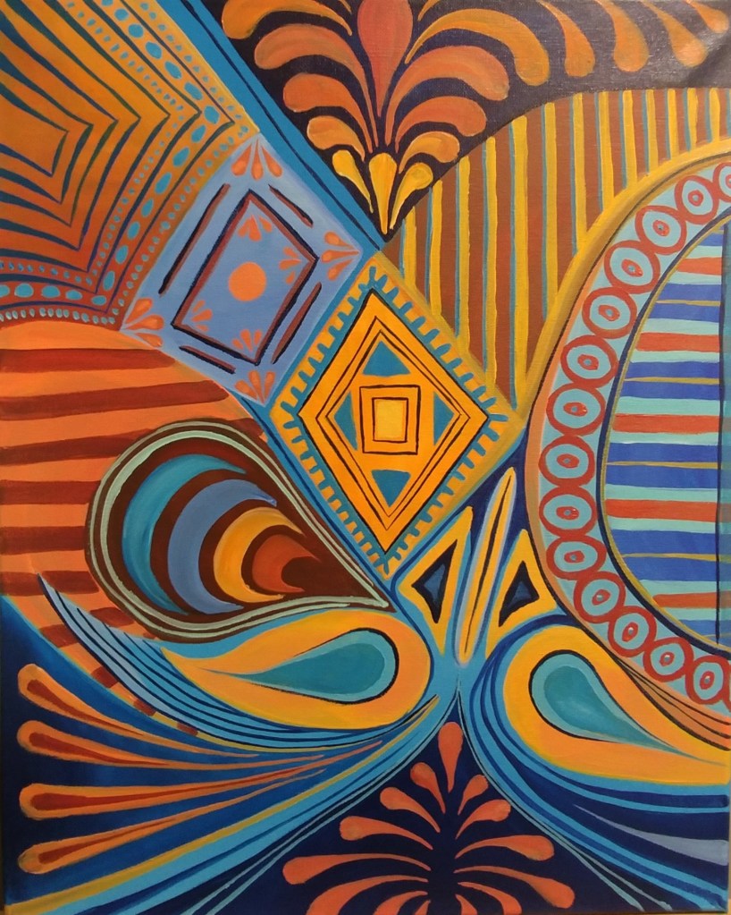 Orange and Blue Patterns