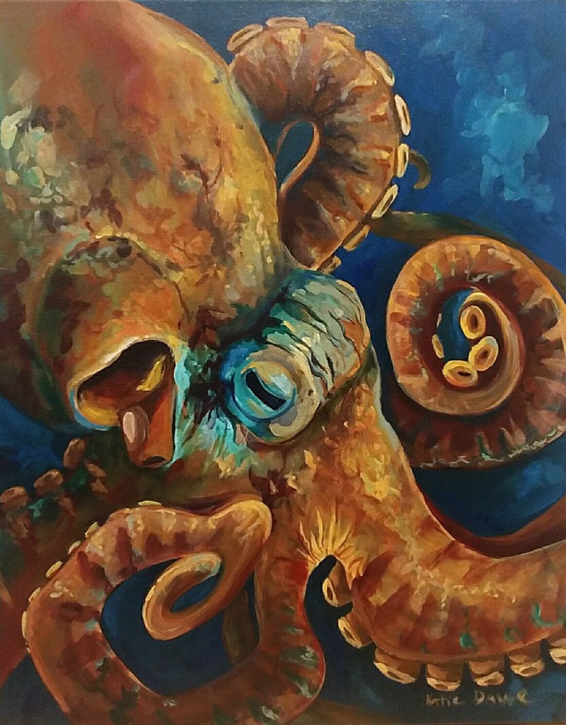 orange octopus
