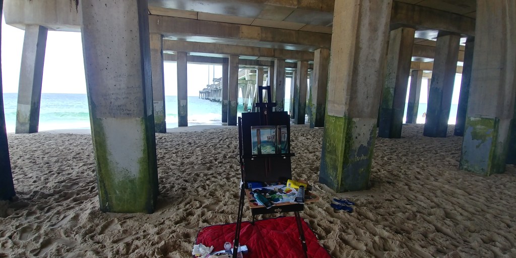 painting at beach 2