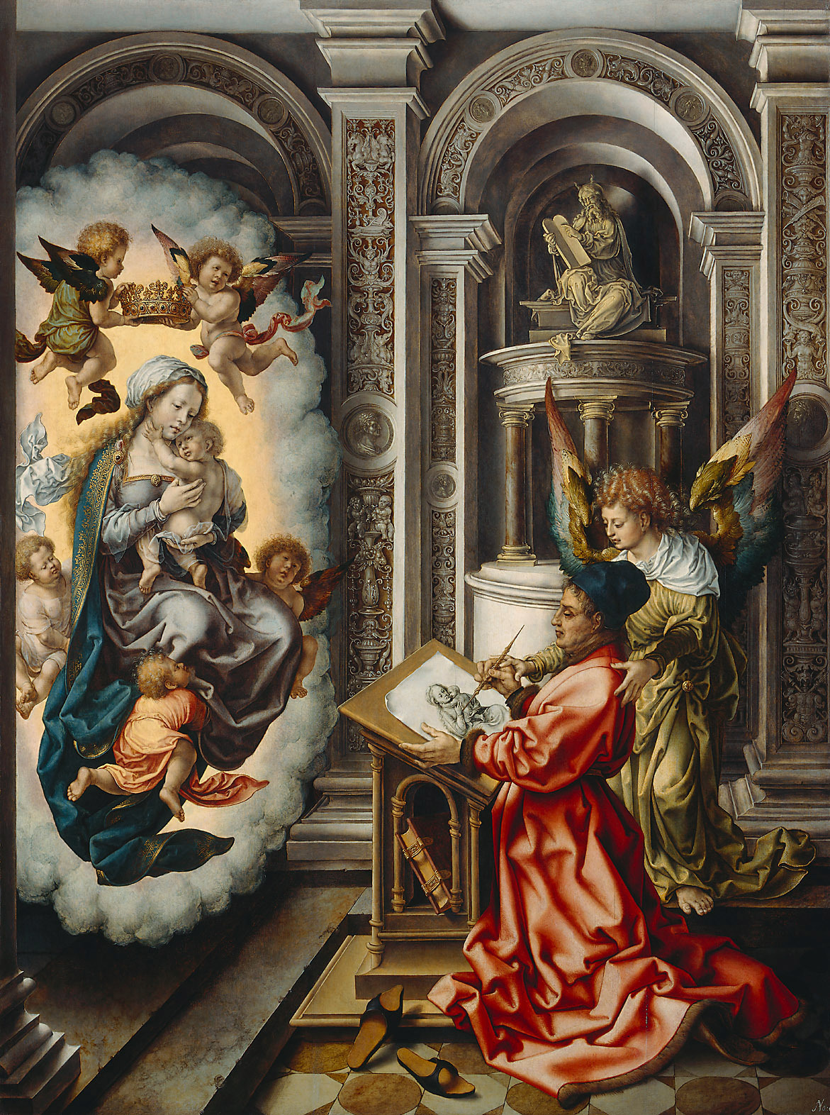 St. Luke Painting the Madonna created in 1520-5