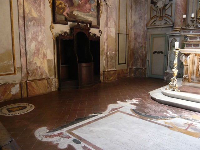 Sandro Botticelli's tomb, San Salvatore in Ognissanti, Florence. 