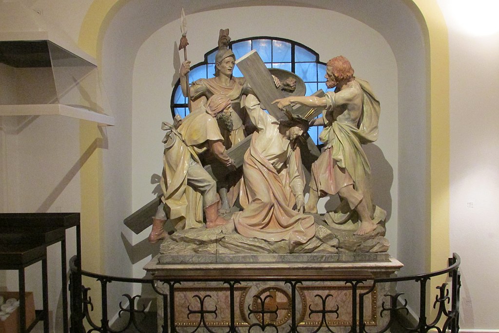 German artist, Simon of Cyrene Carries the Cross,19th century