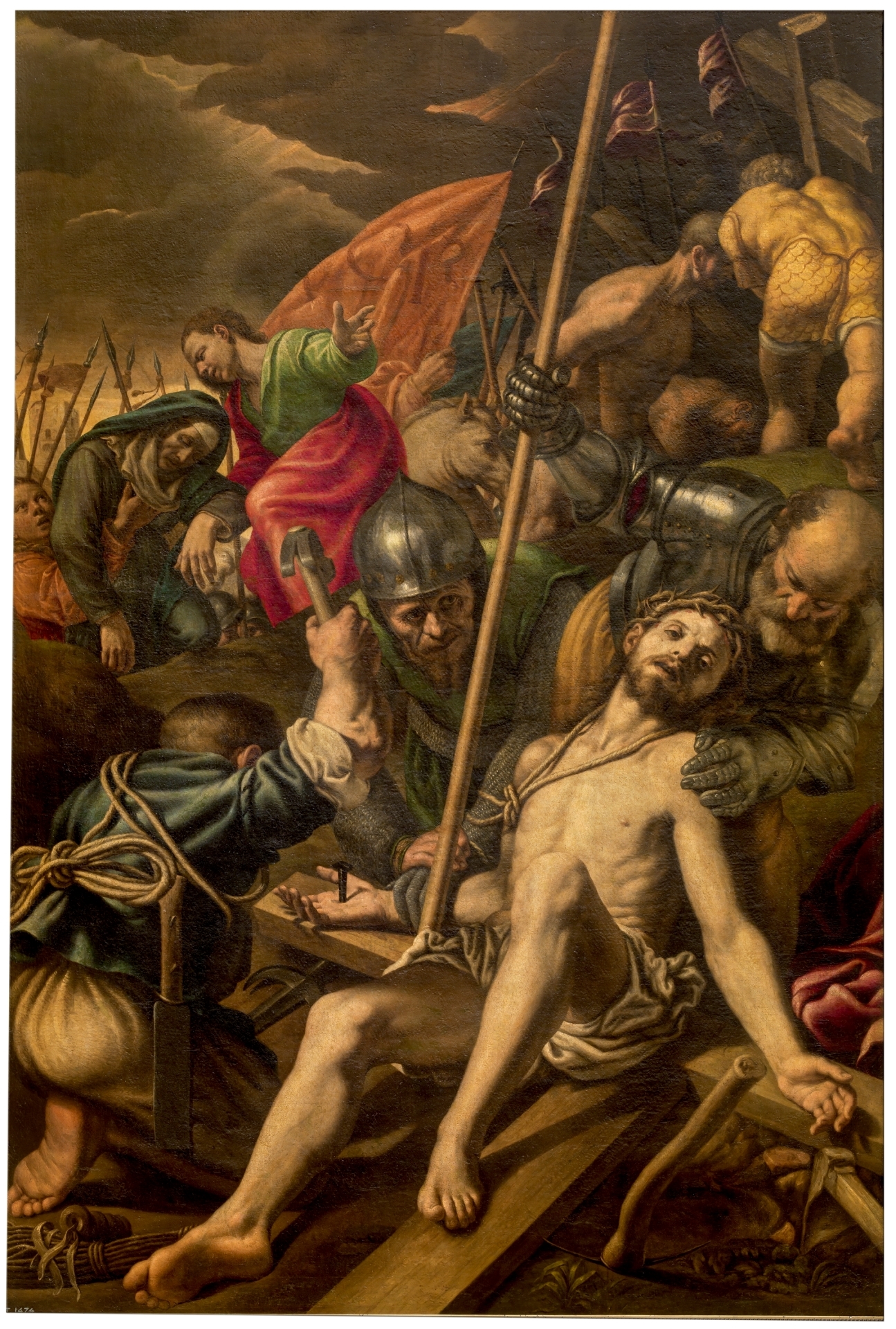 Vincenzo Campi, Christ Nailed to the Cross, 1577
