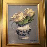 White Roses in a Pitcher