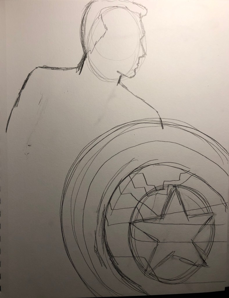 Captain America Holding His Shield