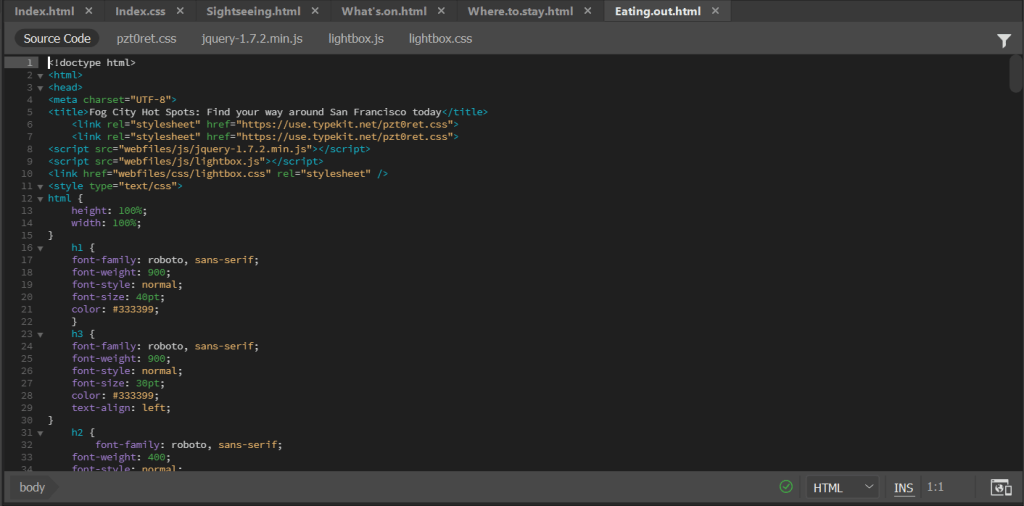dreamweaver snapshot
