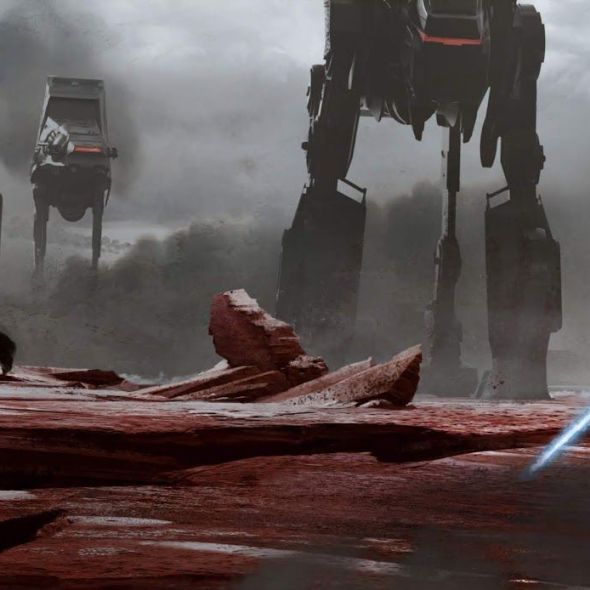 Lightsaber Battle Between Light and Dark Side