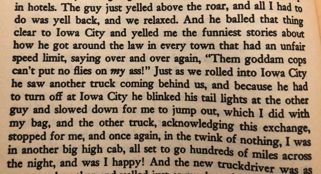 Passage from the book, On The Road