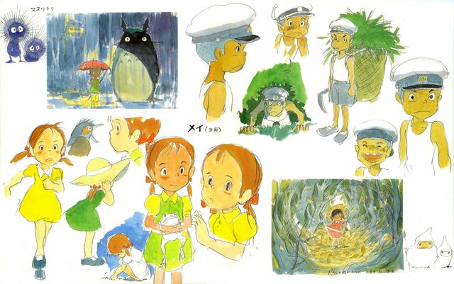 Concept Art for characters of My Neighbor Totoro