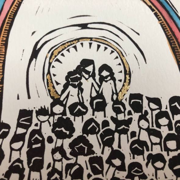 M. Alice Abrams, Heavenly Family print