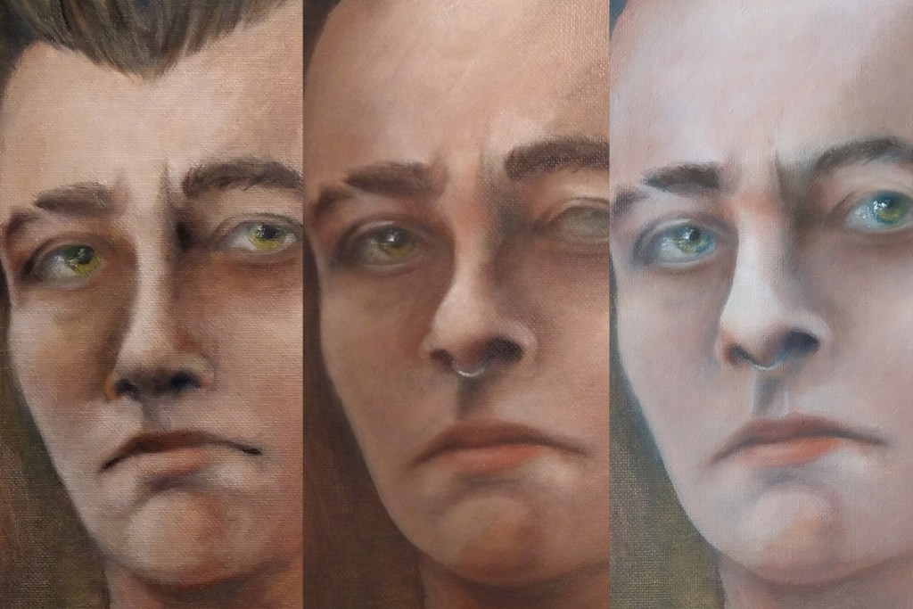 Tumnus Moran Self-Portrait Progress