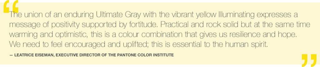 Leatrice Eiseman Quote for Pantone 2021 Color of the Year