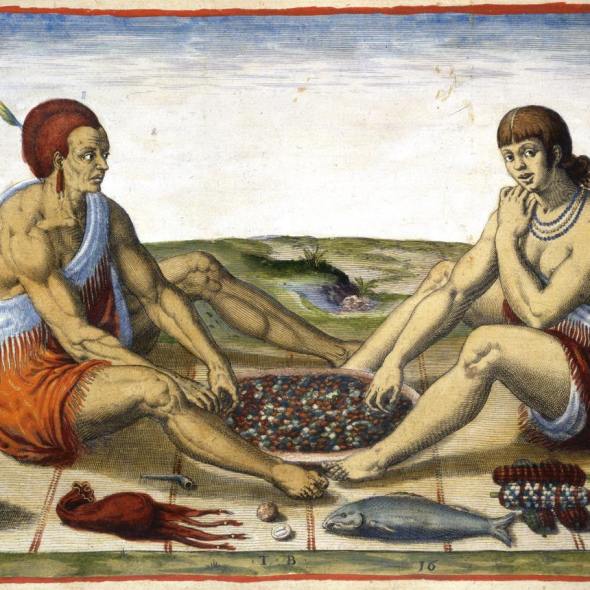 John White, Theire Sitting at Meate, c. 1585