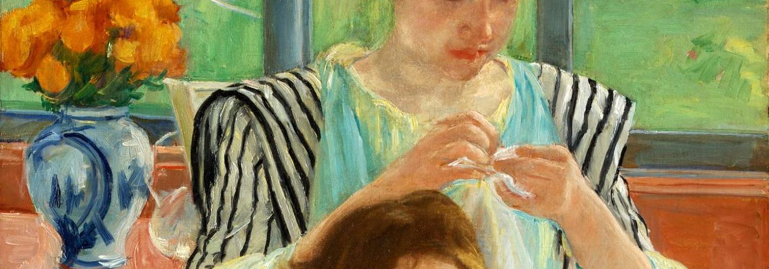 Mary Cassatt, Young Mother Sewing, 1900