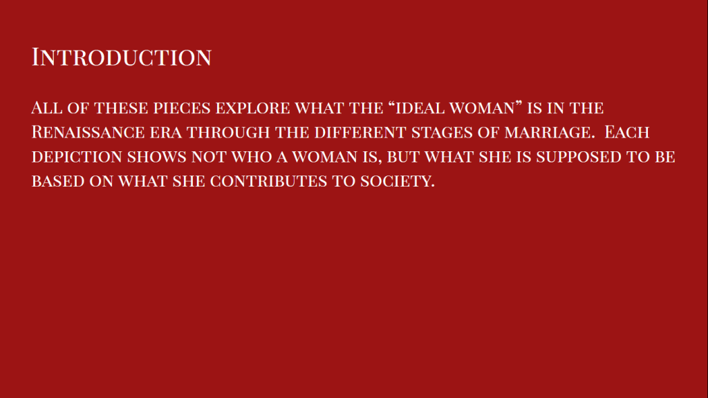 Introduction to "What is an Ideal Woman"