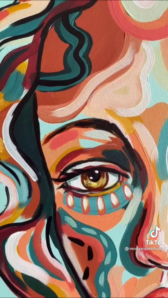 Morgan Gray, The Birth of Venus (close up of face), 2021