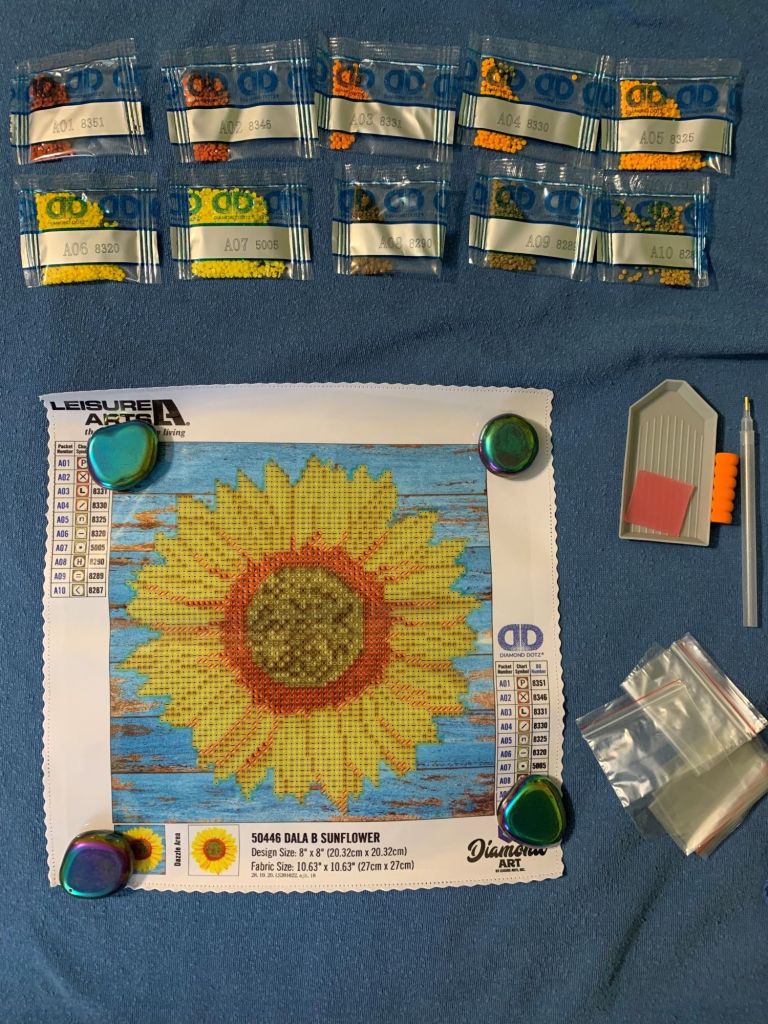 Sunflower Diamond Art Materials