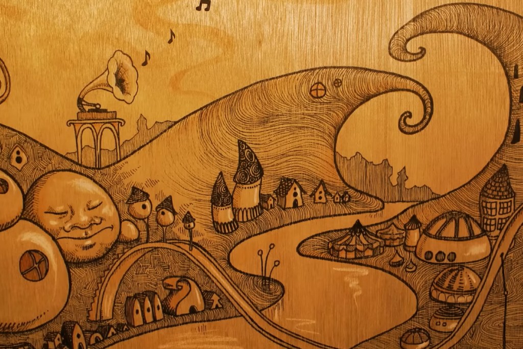 A screenshot from the music video "Fish in a Birdcage"