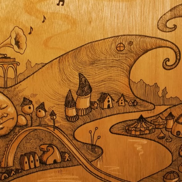 A screenshot from the music video "Fish in a Birdcage"