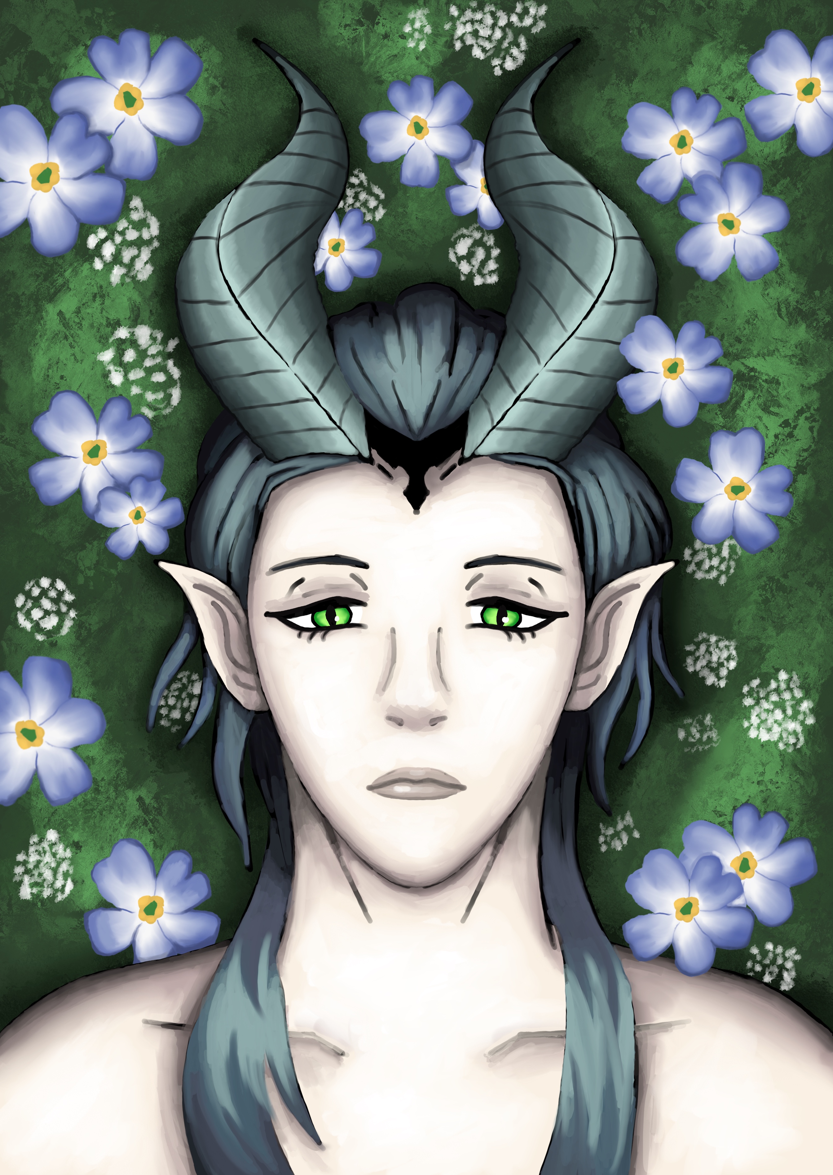 Fae Amongst The Forget Me Nots