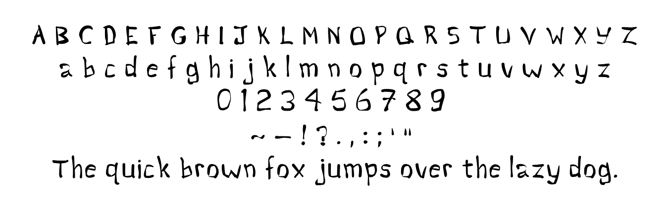 horror game font example
