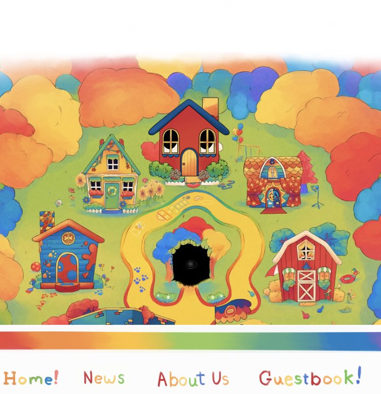 Illustration of the neighborhood in Welcome Home.