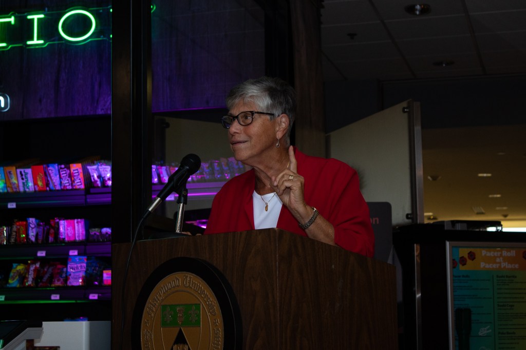 Woman talking expressively with his hands