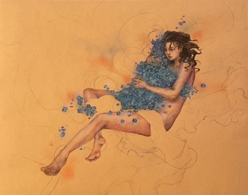 Progress picture of drawing
