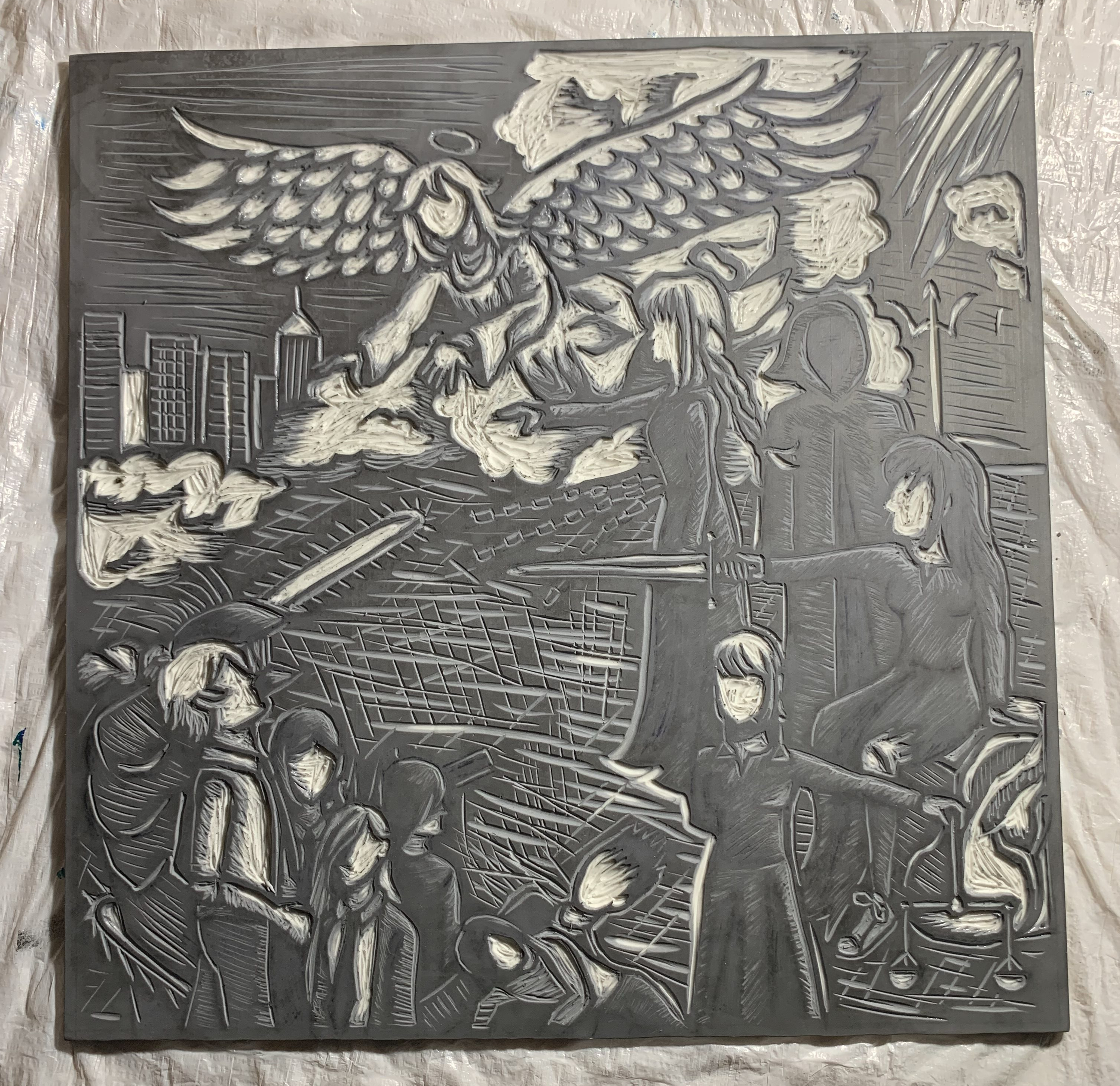 Carved Lino Block