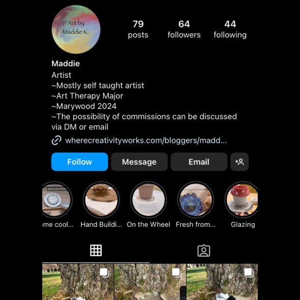 Social media account screenshot