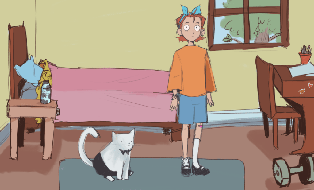 Suzy and her cat Robert