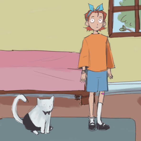 Suzy and her cat Robert