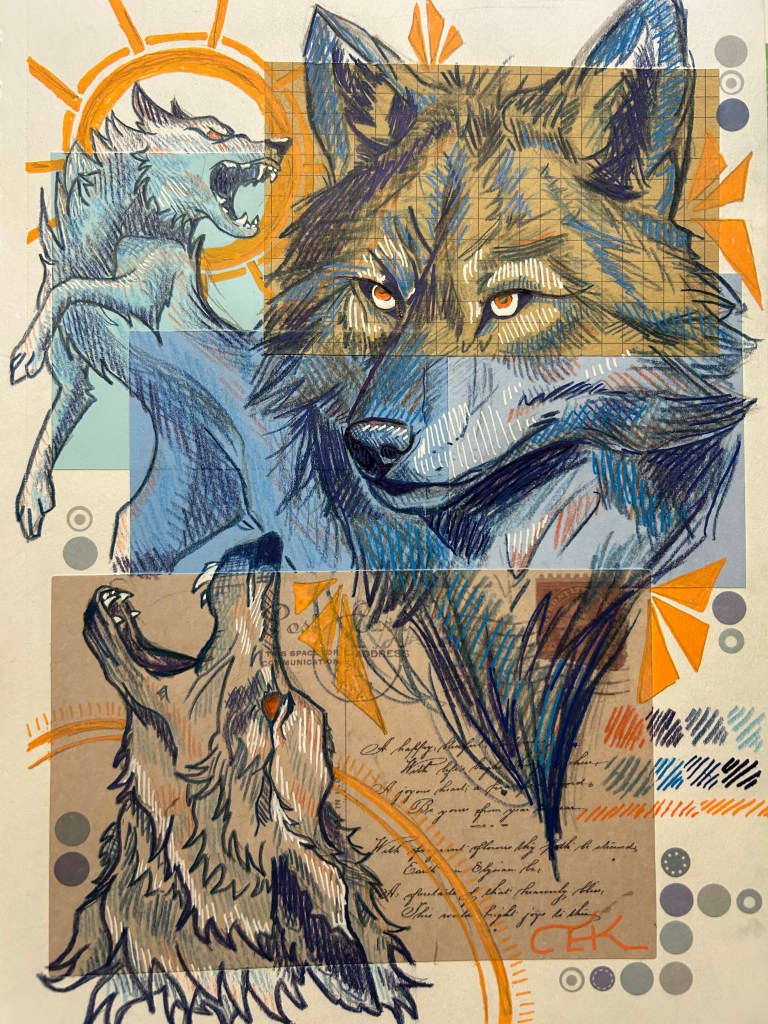 Wolf Sketchbook page