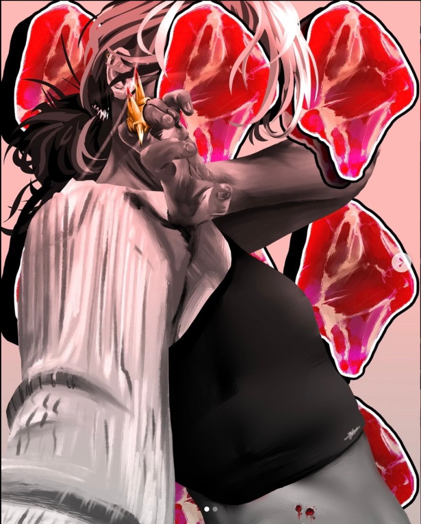 "Meat" by Ana Fiedler, digital media