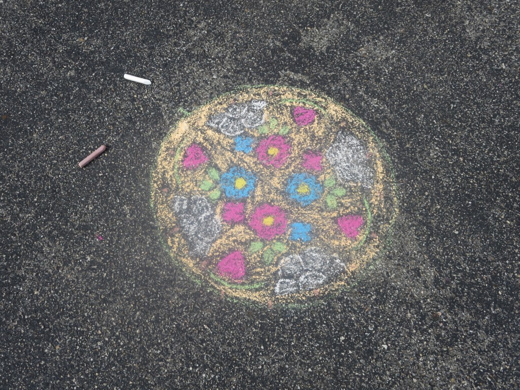 Little Rebecca's Chalk Drawing