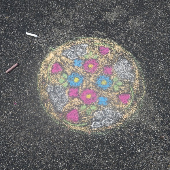 Little Rebecca's Chalk Drawing