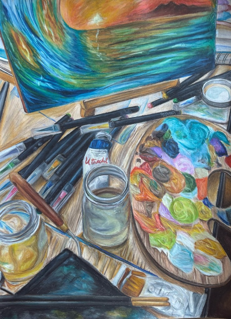 Anna's Painting of Her Paints and Painting