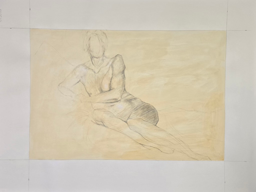 Horizontal Figure Drawing of the Female Figure